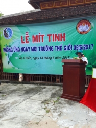 Nam Thái tổ chức lễ Mít tinh hưởng ứng ngày môi trường thế giới 05/6/2017